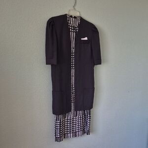 Elegant Black and White Women's Dress